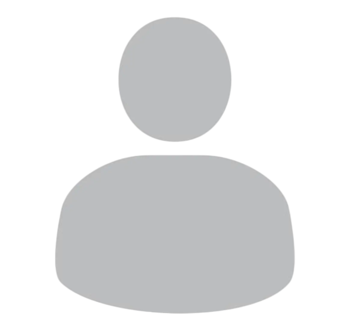 Gray user icon on black background.